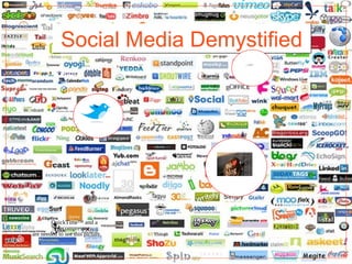 Social Media DemystifiedSocial Media Demystified
QuickTime™ and a
decompressor
are needed to see this picture.
QuickTime™ and a
decompressor
are needed to see this picture.
 