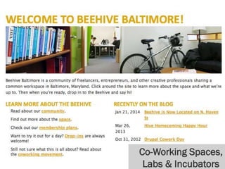 Photo by CaptainMcDan (Flickr)
Co-Working Spaces,
Labs & Incubators
 