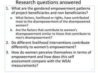 Evaluating the impacts of livestock microcredit and value chain programs on women's empowerment using the Women's Empowerment in Agriculture Index (WEAI)