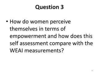 Evaluating the impacts of livestock microcredit and value chain programs on women's empowerment using the Women's Empowerment in Agriculture Index (WEAI)