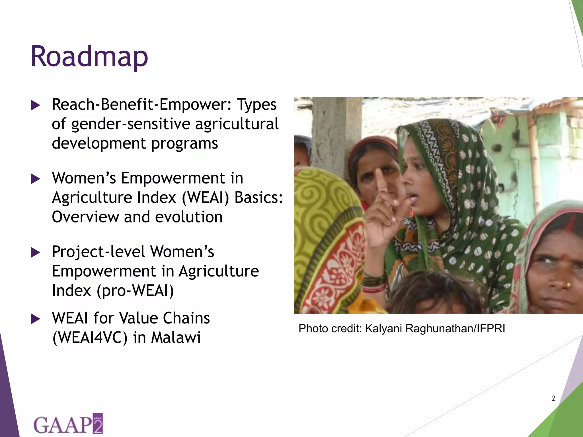 The Women’s Empowerment in Agriculture Index (WEAI) | PPTX