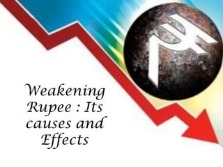 Weakening
Rupee : Its
causes and
Effects
 