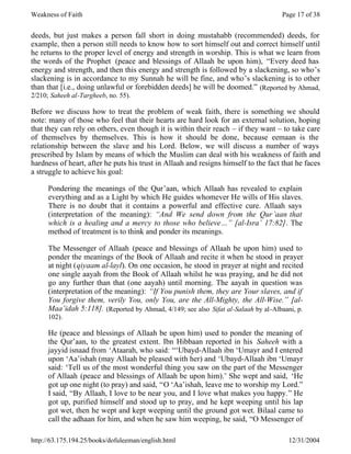 Weakness Of Faith | PDF