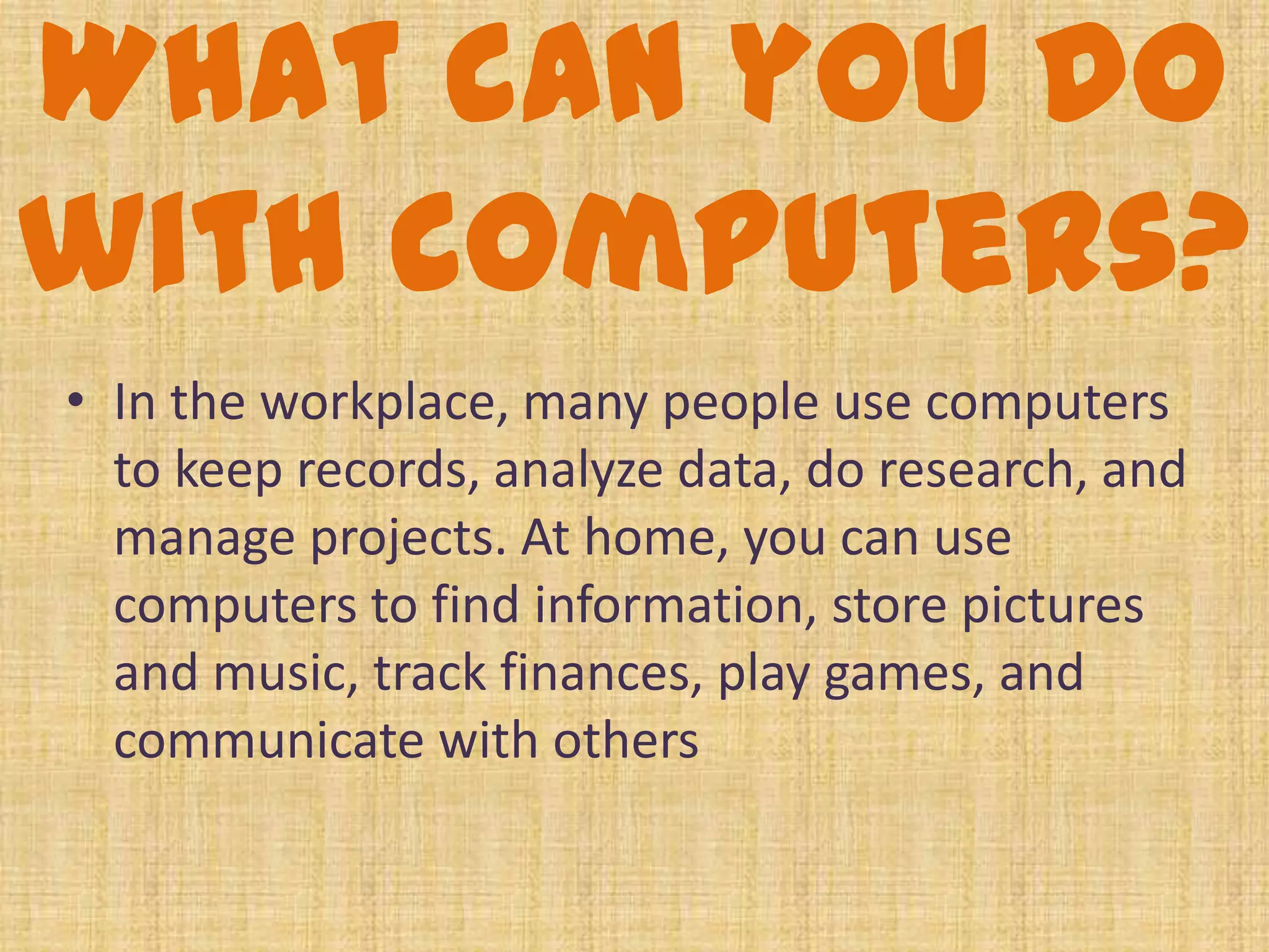 Weakness and strengths of computer PPT