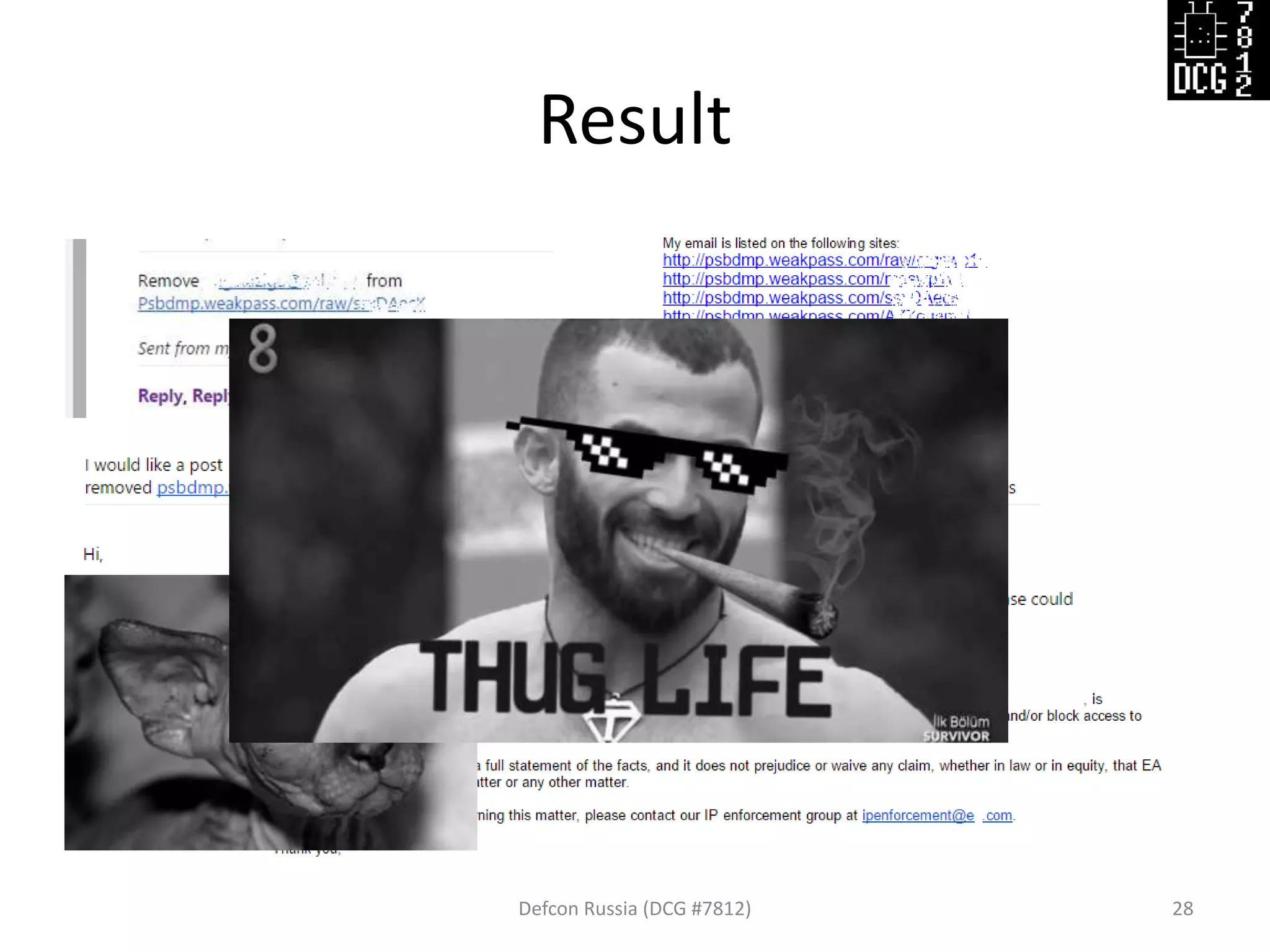 Result
Defcon Russia (DCG #7812) 28
 