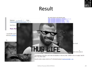 Result
Defcon Russia (DCG #7812) 28
 