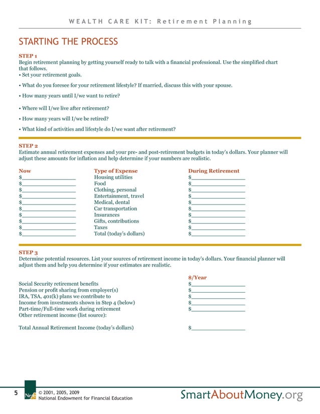 Wealth Care Kit: Retirement Planning | PDF