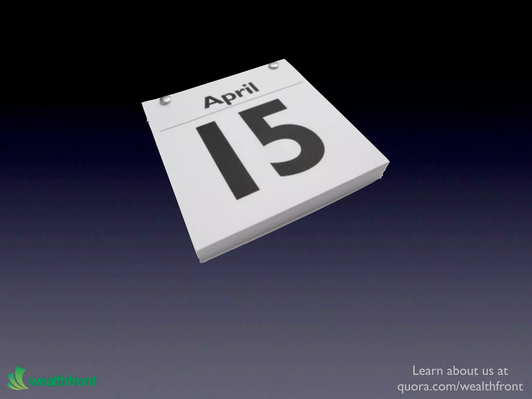 Learn about us at
quora.com/wealthfront
 