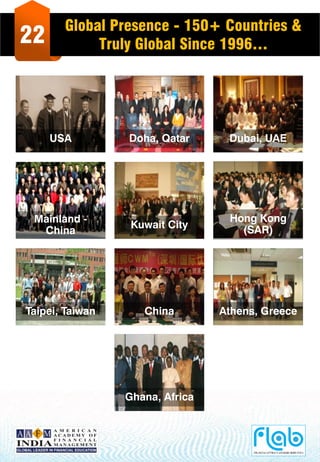 22
Global Presence - 150+ Countries &
Truly Global Since 1996…
USA Doha, Qatar Dubai, UAE
Mainland -
China
Kuwait City
Hong Kong
(SAR)
Taipei, Taiwan China Athens, Greece
Ghana, Africa
 