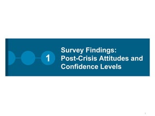 Survey Findings:              Post-Crisis Attitudes and Confidence Levels<br />1<br />3<br />