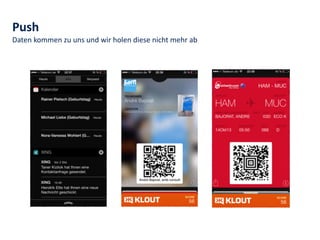 Daten	
  kommen	
  zu	
  uns	
  und	
  wir	
  holen	
  diese	
  nicht	
  mehr	
  ab
Push
 