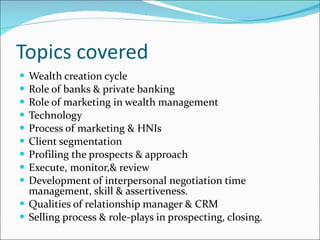 Wealth management marketing & behavioral | PPT