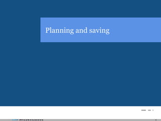 Planning and saving 