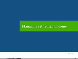 Managing retirement income 
