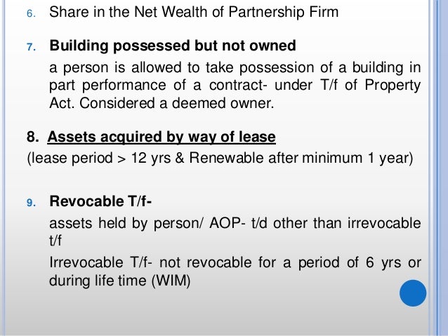 wealth tax 2015 net worth of partnership firm