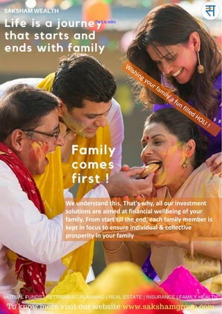 We understand this. That's why, all our investment
solutions are aimed at financial wellbeing of your
family. From start till the end, each family member is
kept in focus to ensure individual & collective
prosperity in your family
Back to index
 