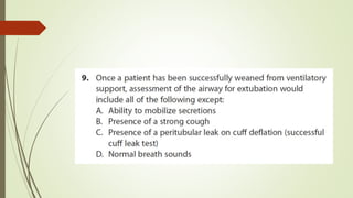 mechanical ventilation weaning