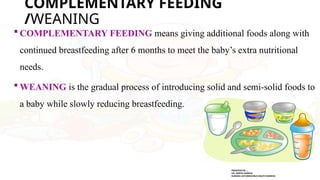 Complementary Needs. Examples COMPLEMENTARY FEEDING /WEANING......pptx