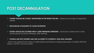 Weaning and decannulation.pptx . | PPTX