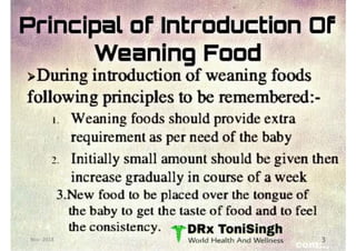 Weaning diet