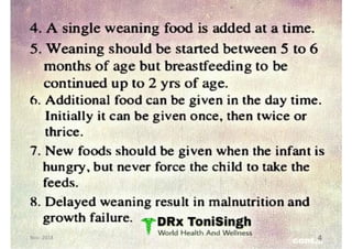 Weaning diet
