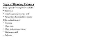 Weaning from mechanical ventilation