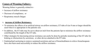 Weaning from mechanical ventilation