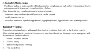 Weaning from mechanical ventilation