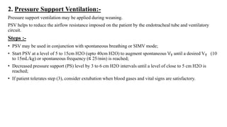 Weaning from mechanical ventilation