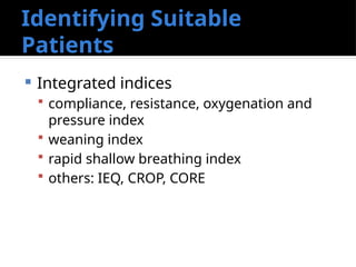 Procedure of Weaning from the Ventilator | PPTX