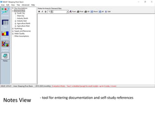 Notes View
- tool for entering documentation and self-study references
 