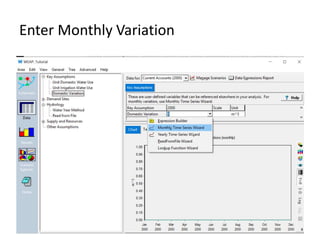 Enter Monthly Variation
 