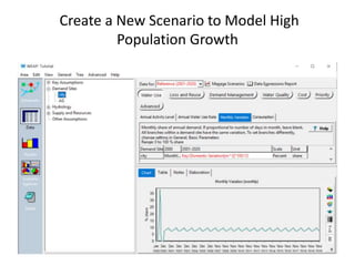 Create a New Scenario to Model High
Population Growth
 