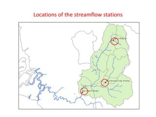 Locations of the streamflow stations
 