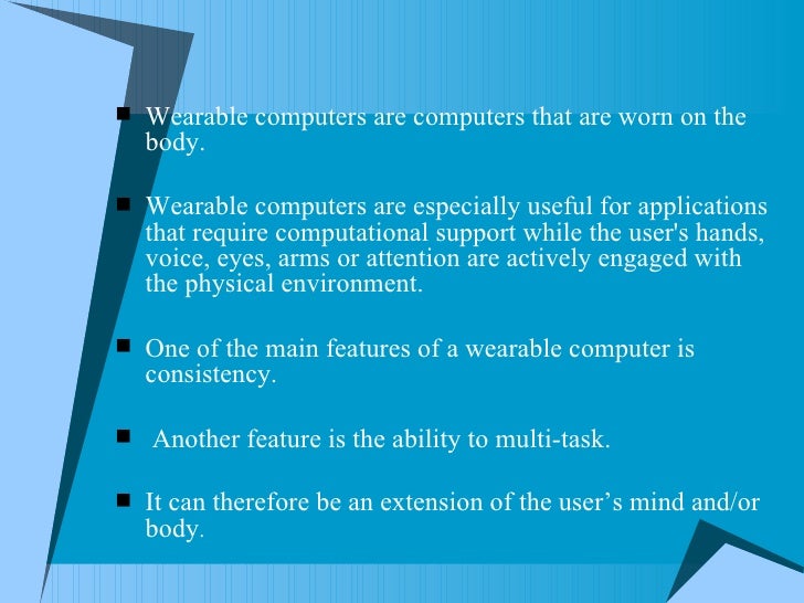Wearable computers
