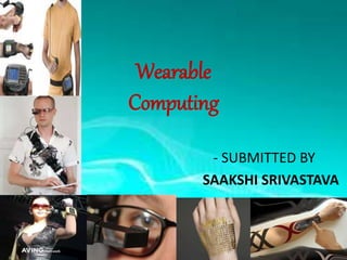Wearable
Computing
- SUBMITTED BY
SAAKSHI SRIVASTAVA
 