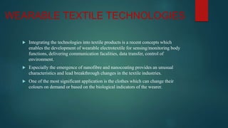 Wearable electronics in functional clothing | PPTX