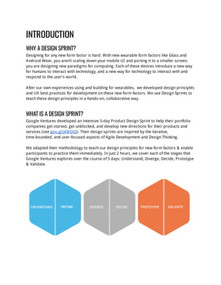 Wearables - Design Sprint Playbook | PDF