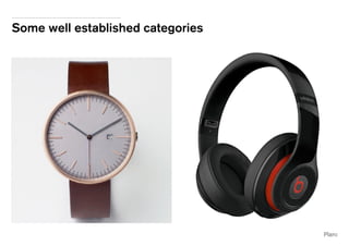 Some well established categories 
 