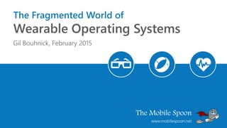 The Mobile Spoon
www.mobilespoon.net
The Fragmented World of
Wearable Operating Systems
Gil Bouhnick, February 2015
 