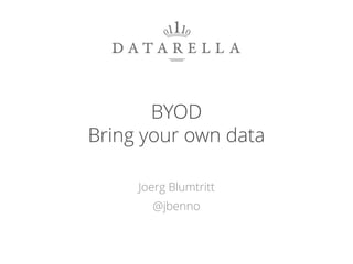 BYOD
Bring your own data
Joerg Blumtritt
@jbenno
1
 