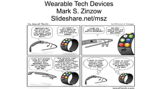 Wearable Tech Devices
Mark S. Zinzow
Slideshare.net/msz
 