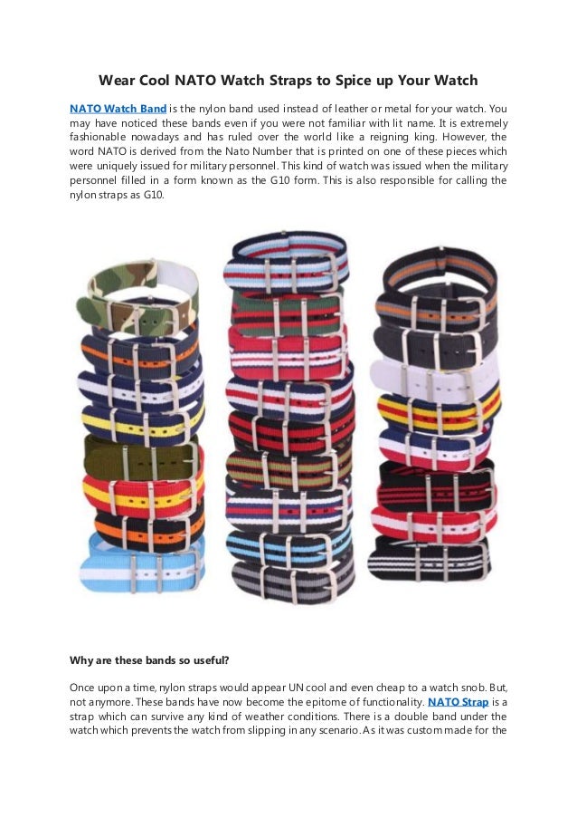 Wear cool nato watch straps to spice up your watch