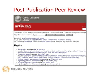 Post-Publication Peer Review
 
