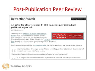 Post-Publication Peer Review
 
