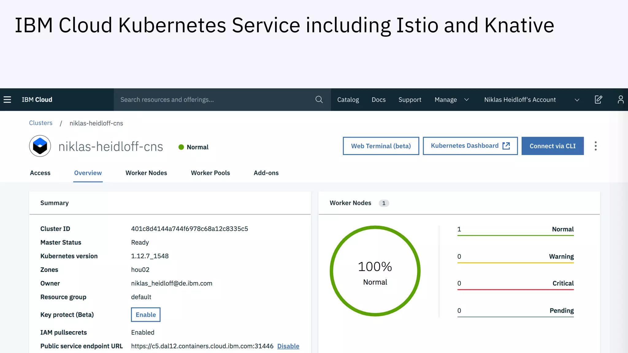 IBM Cloud Kubernetes Service including Istio and Knative
 
