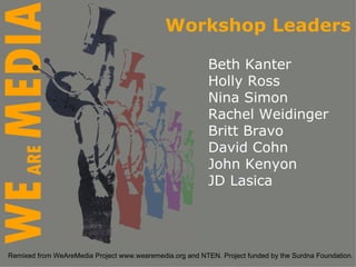 Beth Kanter Holly Ross Nina Simon Rachel Weidinger Britt Bravo David Cohn John Kenyon JD Lasica Workshop Leaders 