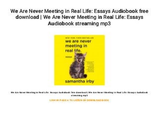 we are never meeting in real life book we are never meeting in real life book