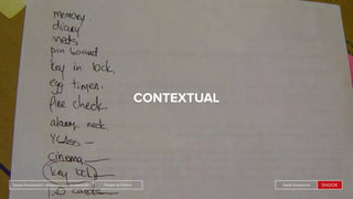 People by DefaultSnook Presentation | @wearesnook | @ruﬄemuﬃn Sarah DrummondPeople by DefaultSnook Presentation | @wearesnook | @ruﬄemuﬃn Sarah Drummond
USER TESTING
People by DefaultSnook Presentation | @wearesnook | @ruﬄemuﬃn Sarah Drummond
CONTEXTUAL
 