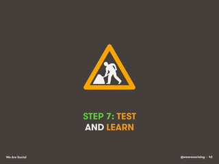 STEP 7: TEST
AND LEARN
We Are Social

@wearesocialsg • 42

 